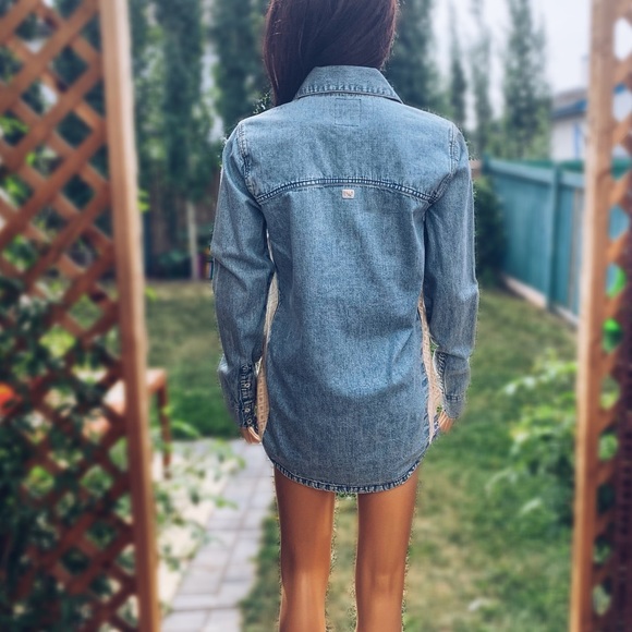 Billabong Denim Shirt with Lace - Picture 8 of 15